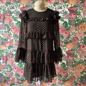 Madewell Black Dress with Hearts